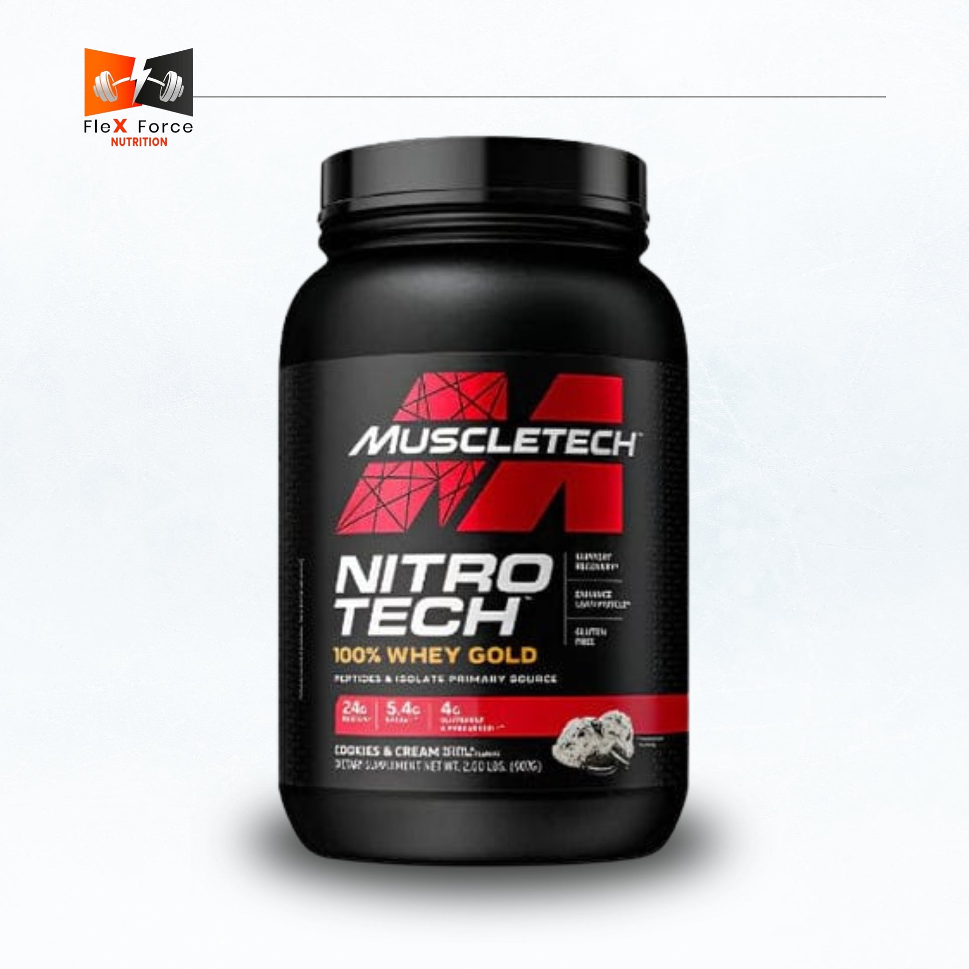 Muscletech NitroTech Whey Gold – 100% Whey Protein (1kg) – Cookies & Cream
