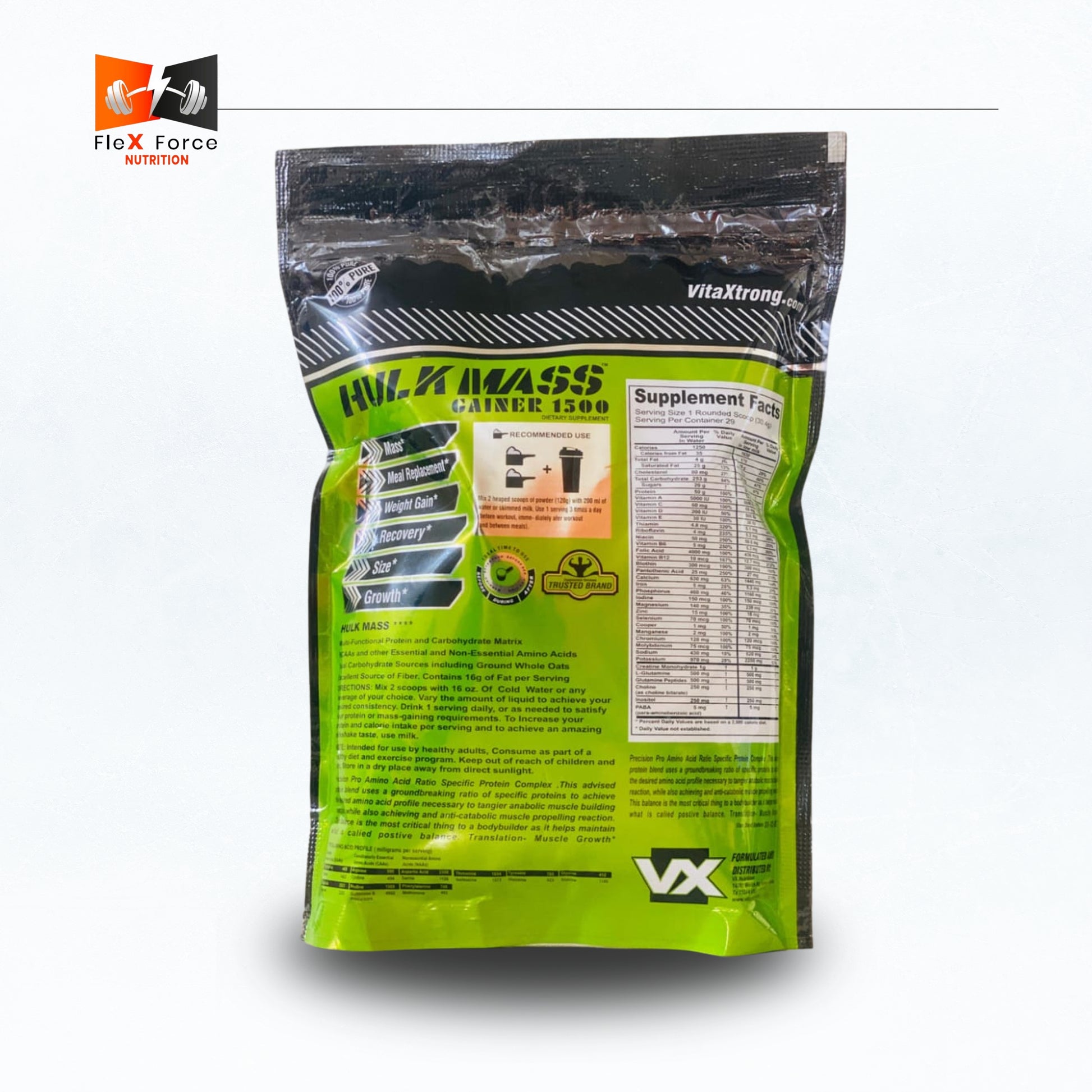 VitaXtrong Hulk Mass Gainer 1500 – 1kg (Chocolate)