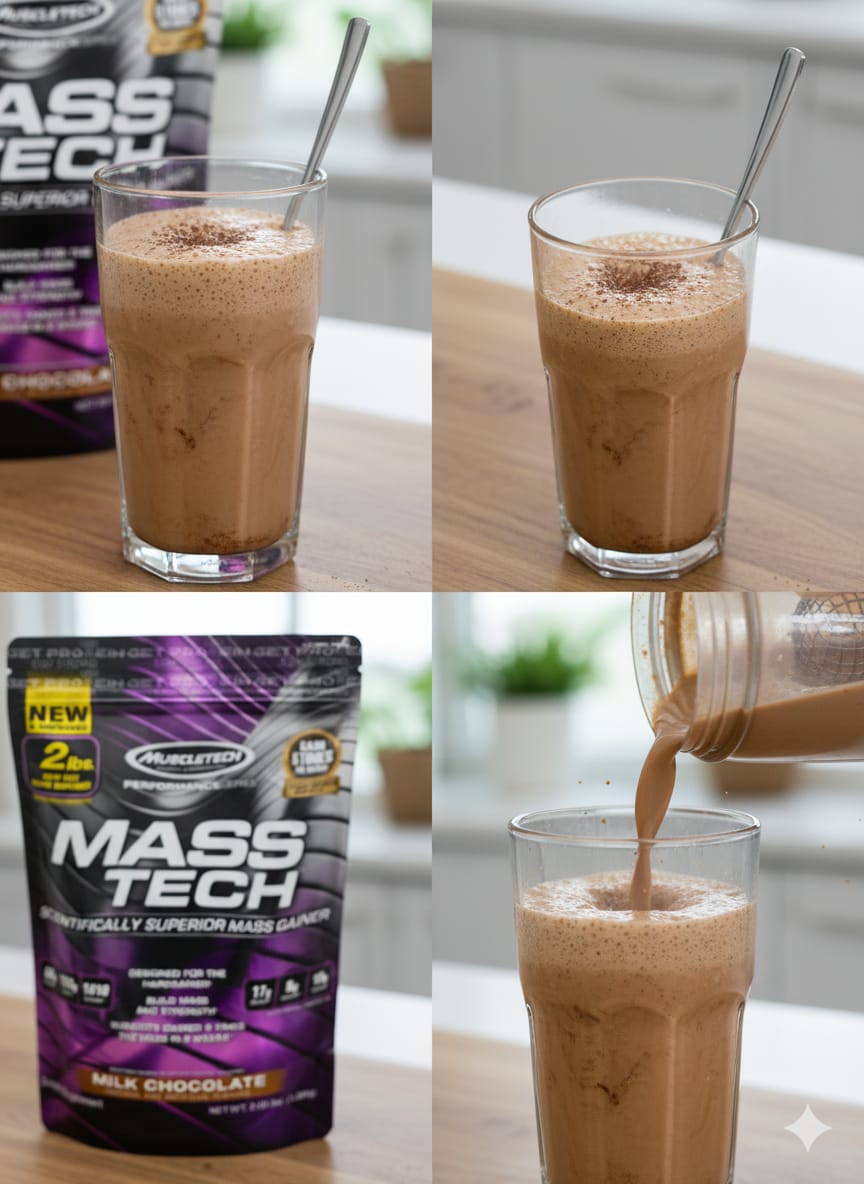 Muscletech Mass Tech – Scientifically Superior Mass Gainer (1kg) – Milk Chocolate